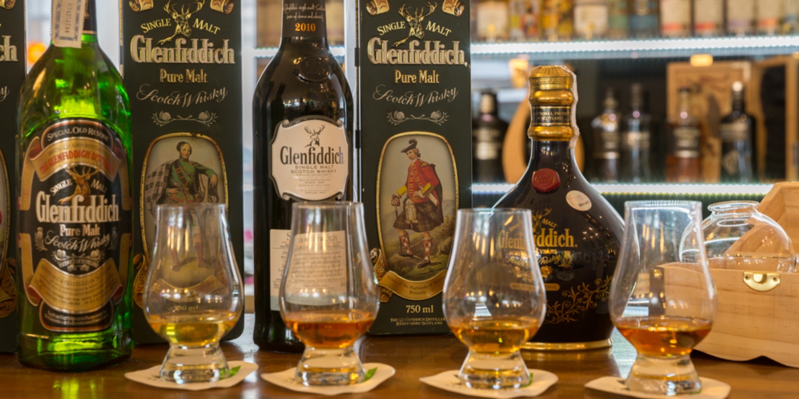 Baren med rikt utvalg Glenfiddich på Thon Hotel EU