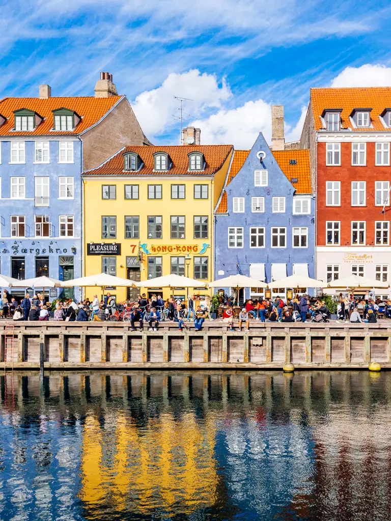 Nyhavn in Copenhagen on a summer day.
