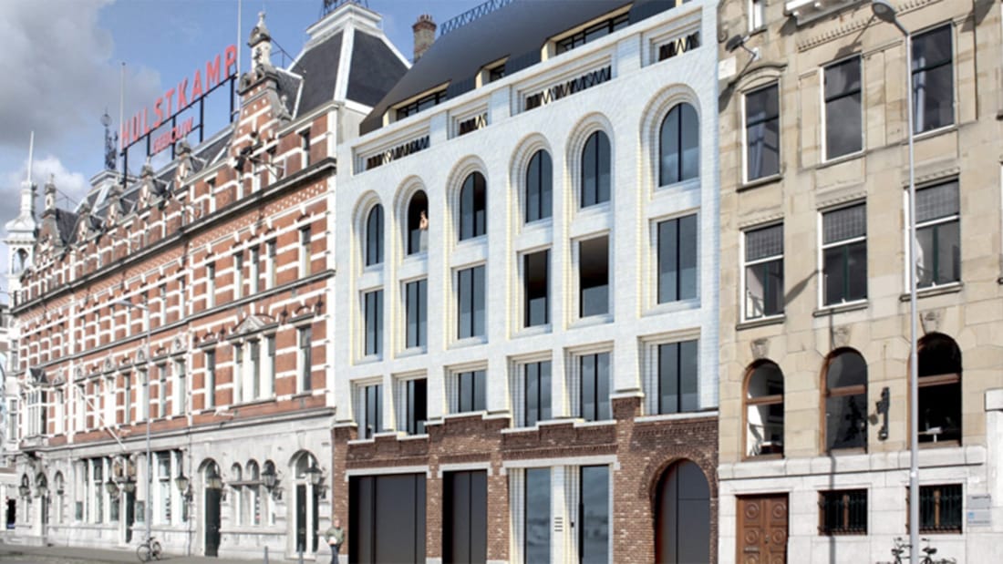 3D-billede af facaden på Hulstkamp apartments