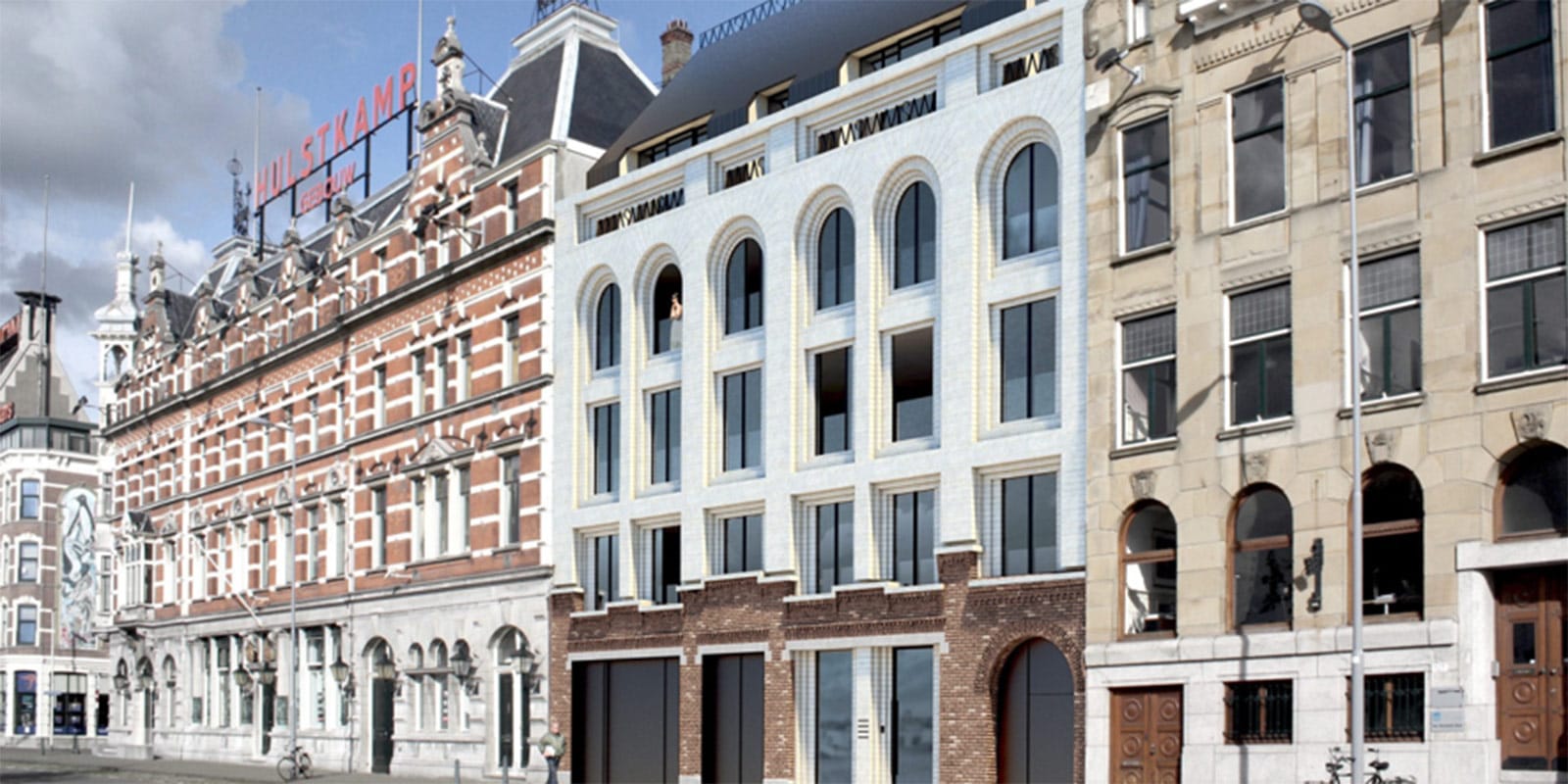 3D-bilde av fasaden til HUlstkamp apartments