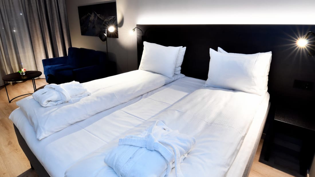 Bed in Superior-kamer in Thon Hotel Baronen
