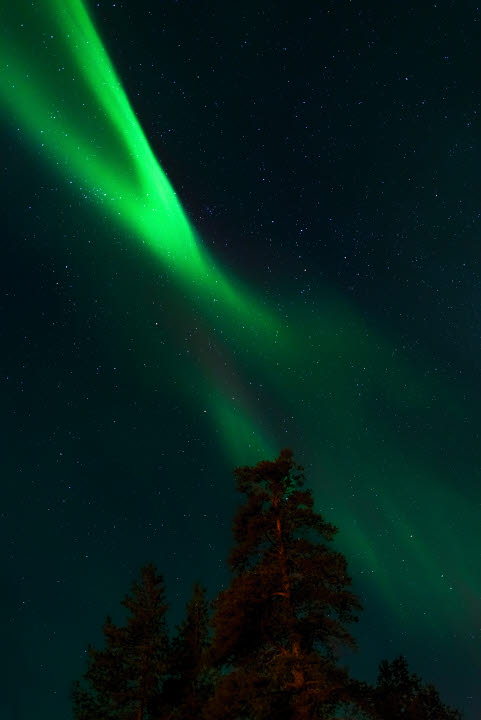 Nordlys på himlen-