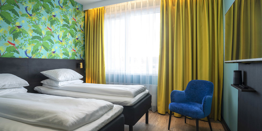 Bett im Twin-Zimmer im Thon Hotel Alta