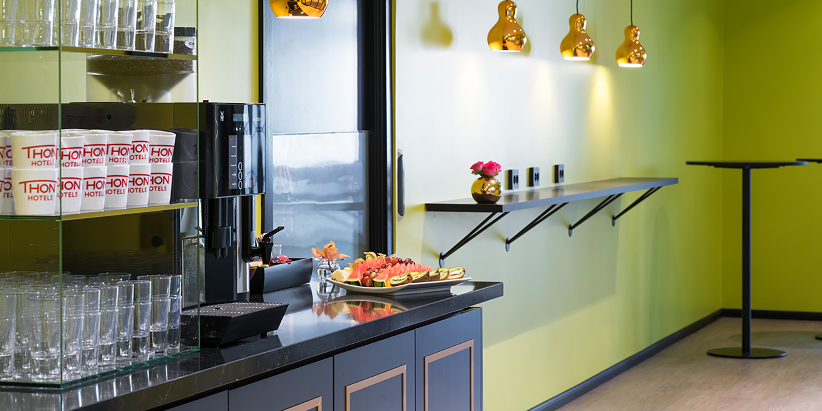 Pauseområde med servering af frugt