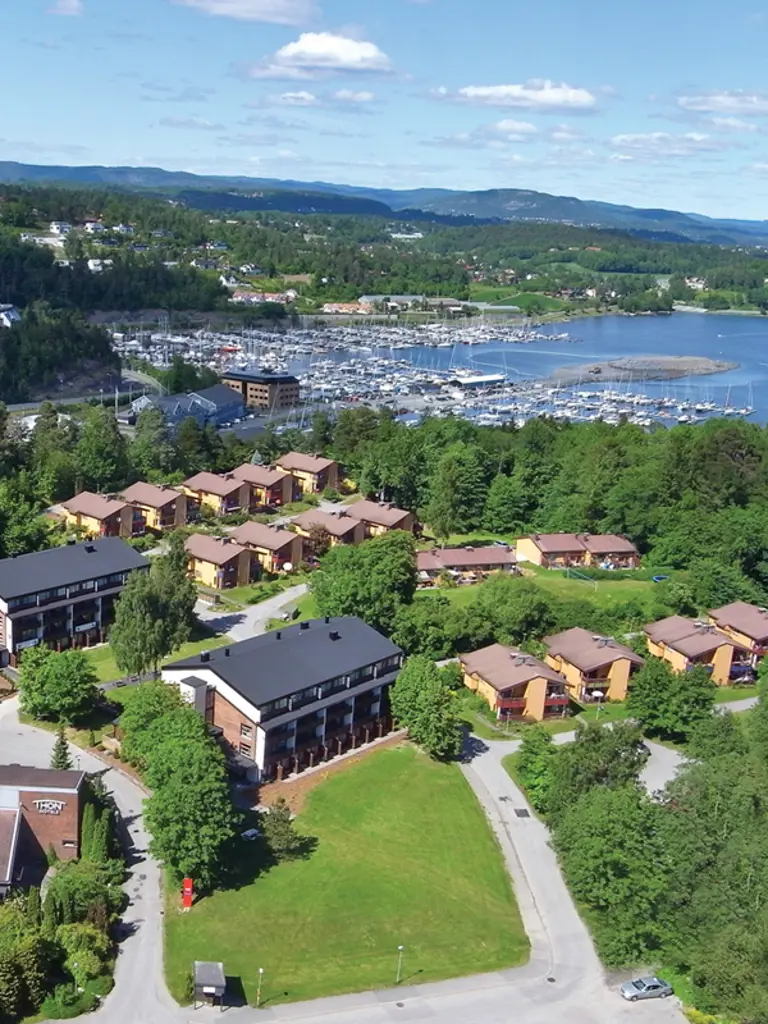 Vue aérienne du Thon Partner Hôtel Vettre
