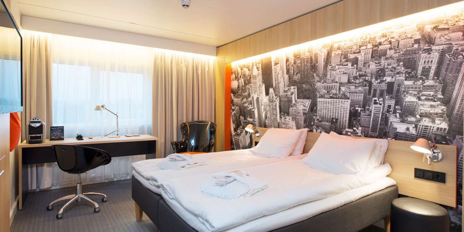 Superior room på Thon Hotel Bergen Airport ved Bergen Lufthavn, Flesland.