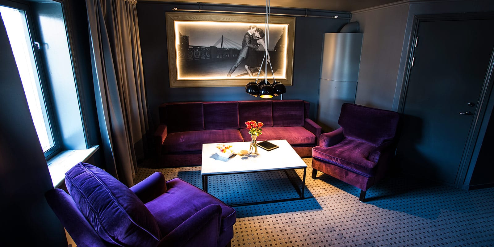 Sofagruppe einer Suite im Skagen Hotel in Bodø