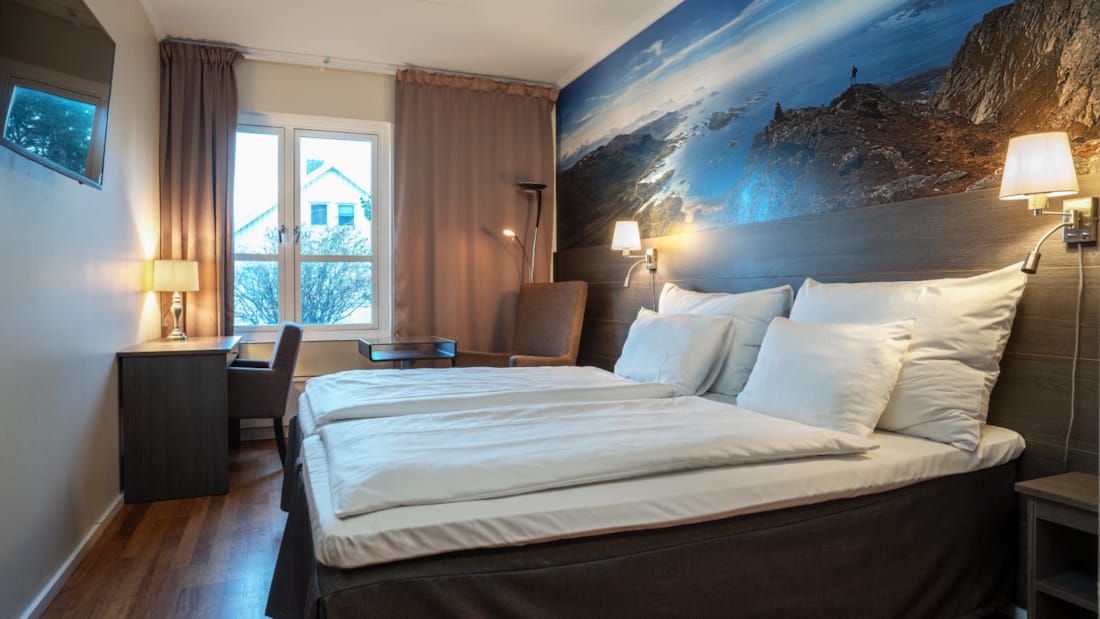 Thon Hotel Skagen double bed in a superior room