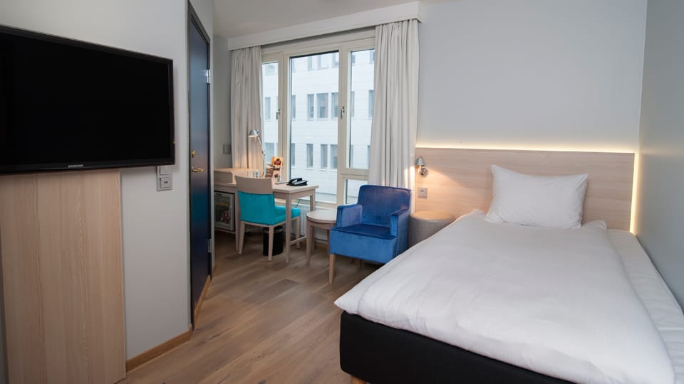 Einzelzimmer mit Einzelbett im Thon Hotel Nordlys in Bodø
