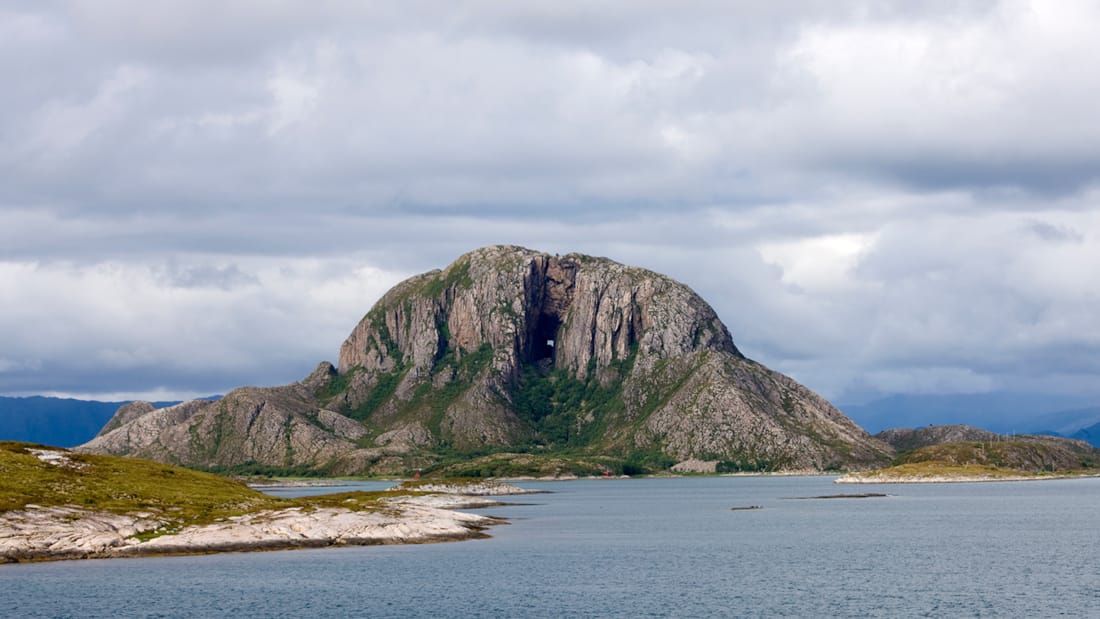 Torghatten mountain with its characteristic hole