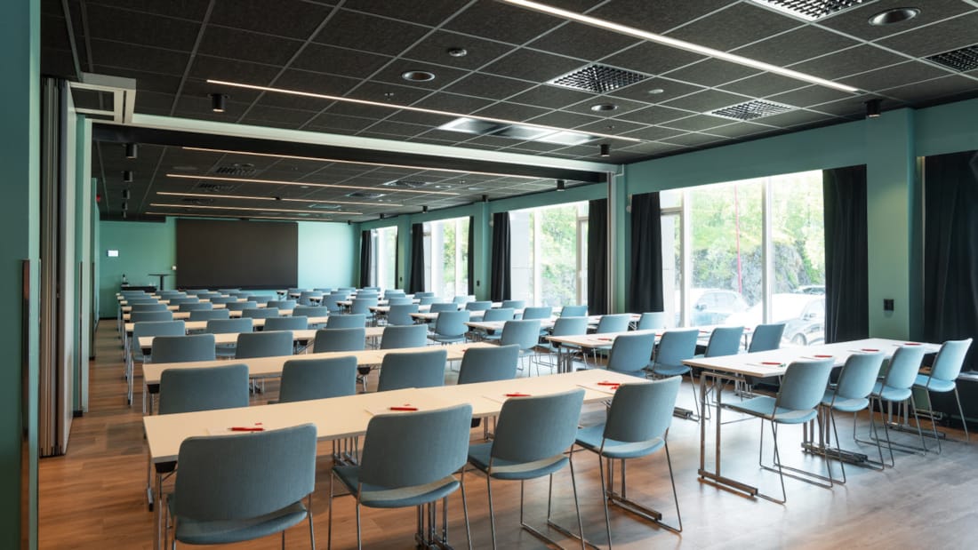 Konferencelokale Helgeland med klasseværelse-opsætning