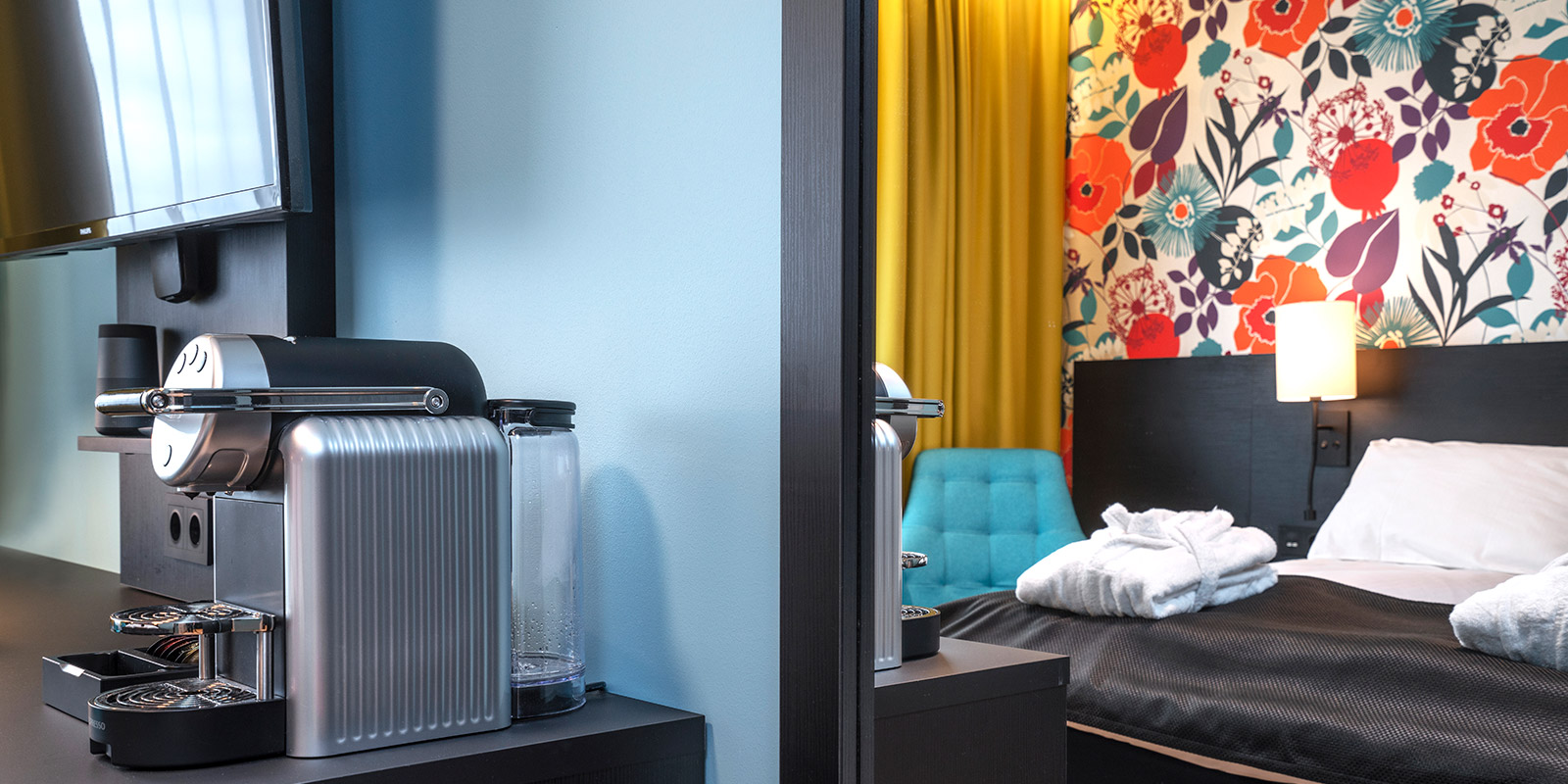 Kaffemaskine i Superior Room på Thon Hotel Harstad