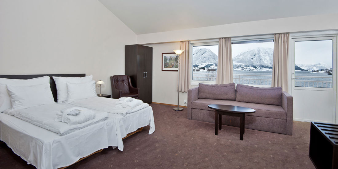 Lit dans une chambre Business du Thon Hotel Jølster