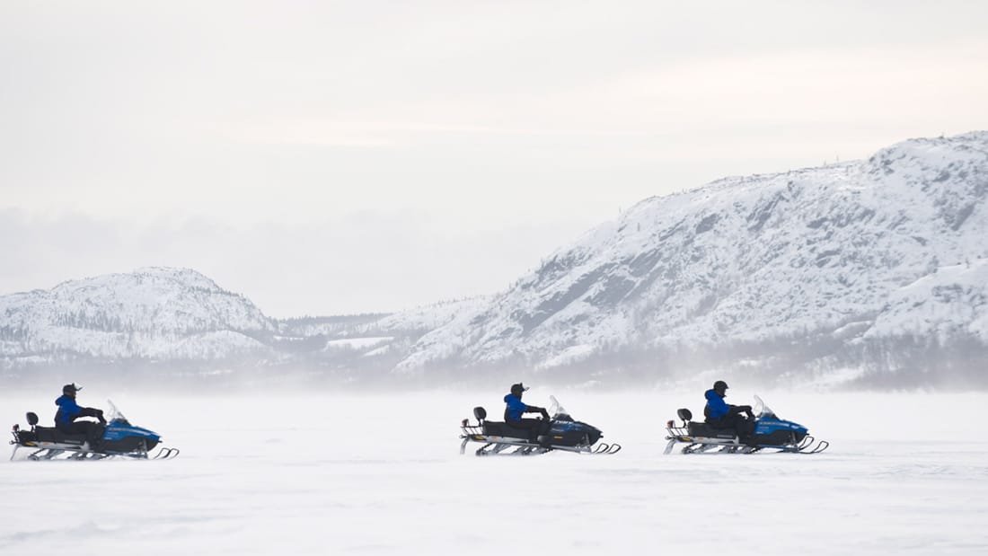 A snowmobile excursion in Kirkenes