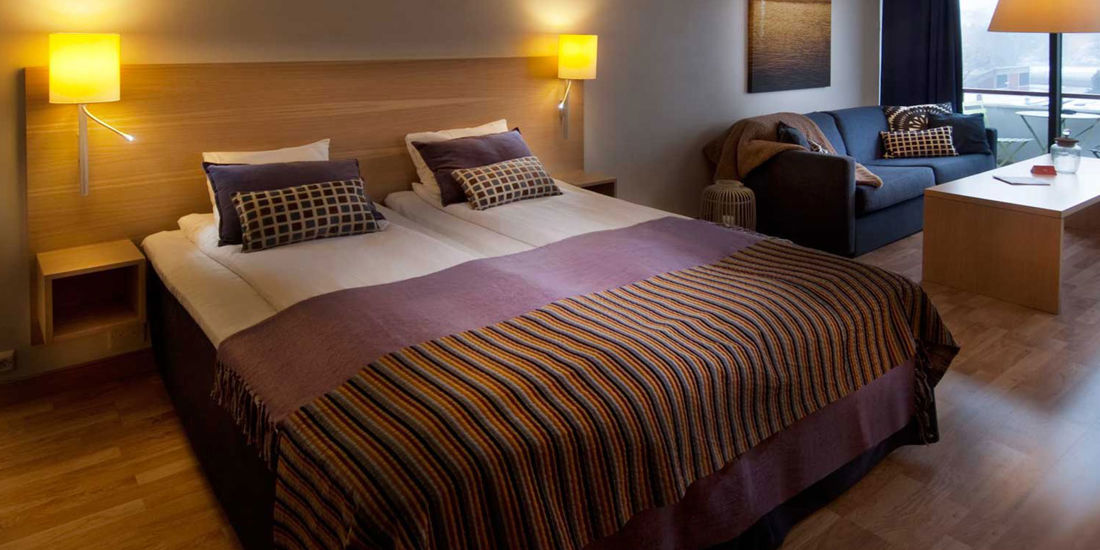 Lit dans une chambre supérieure de Thon Hotel Kristiansand