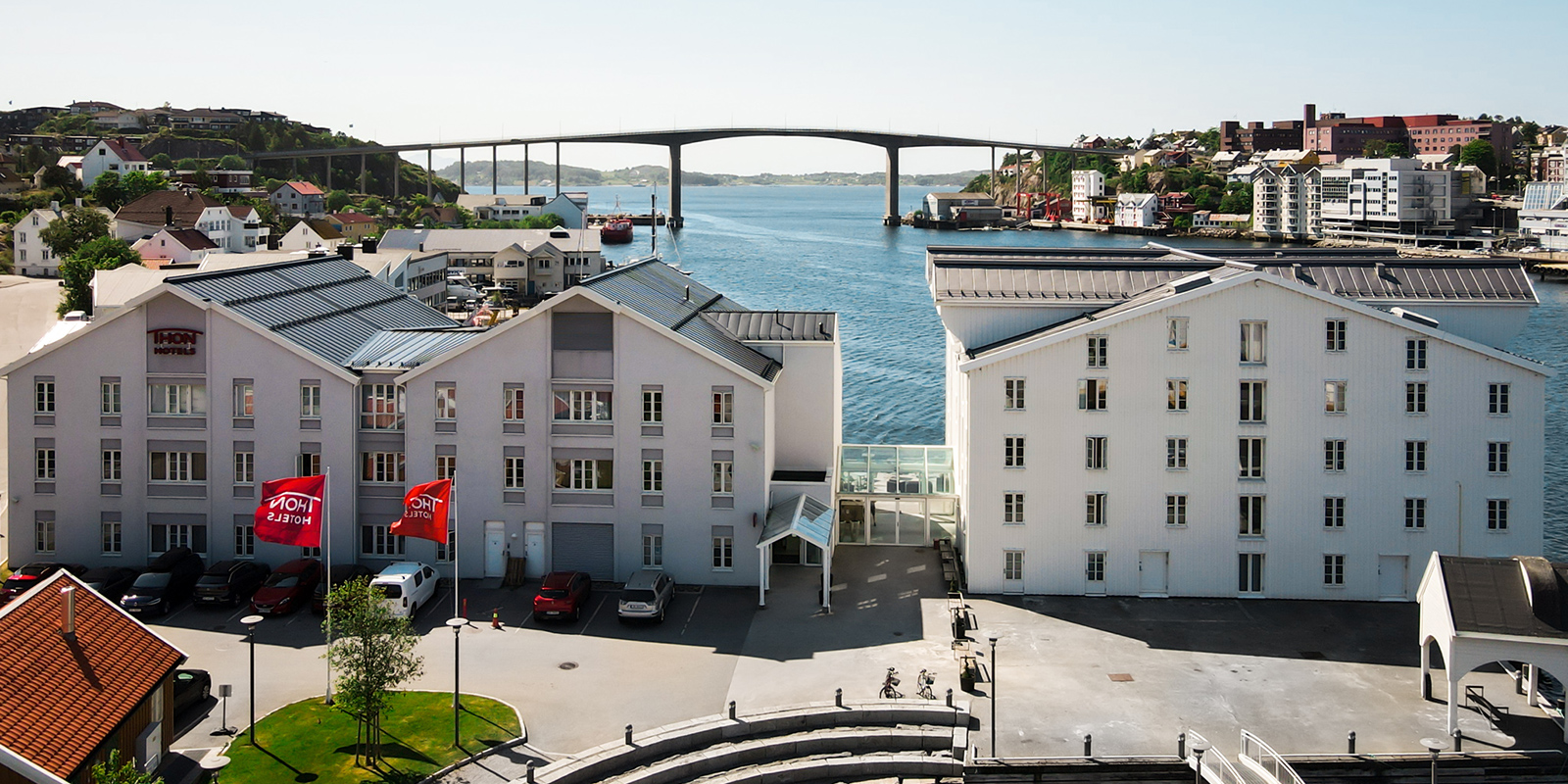 The waterfront outside Thon Hotel Kristiansund