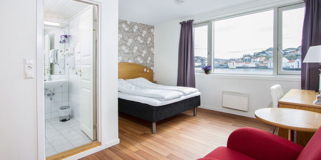 Bed in Superior-kamer in Thon Hotel Storgata.