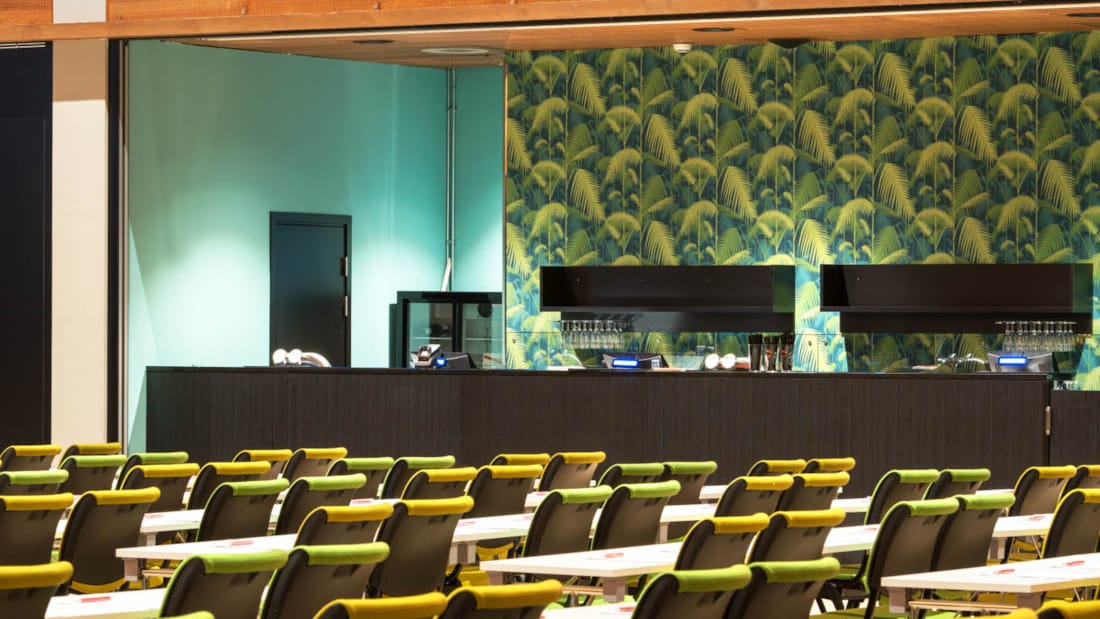 Klasseværelse setup Norgessalen på Thon Hotel Arena