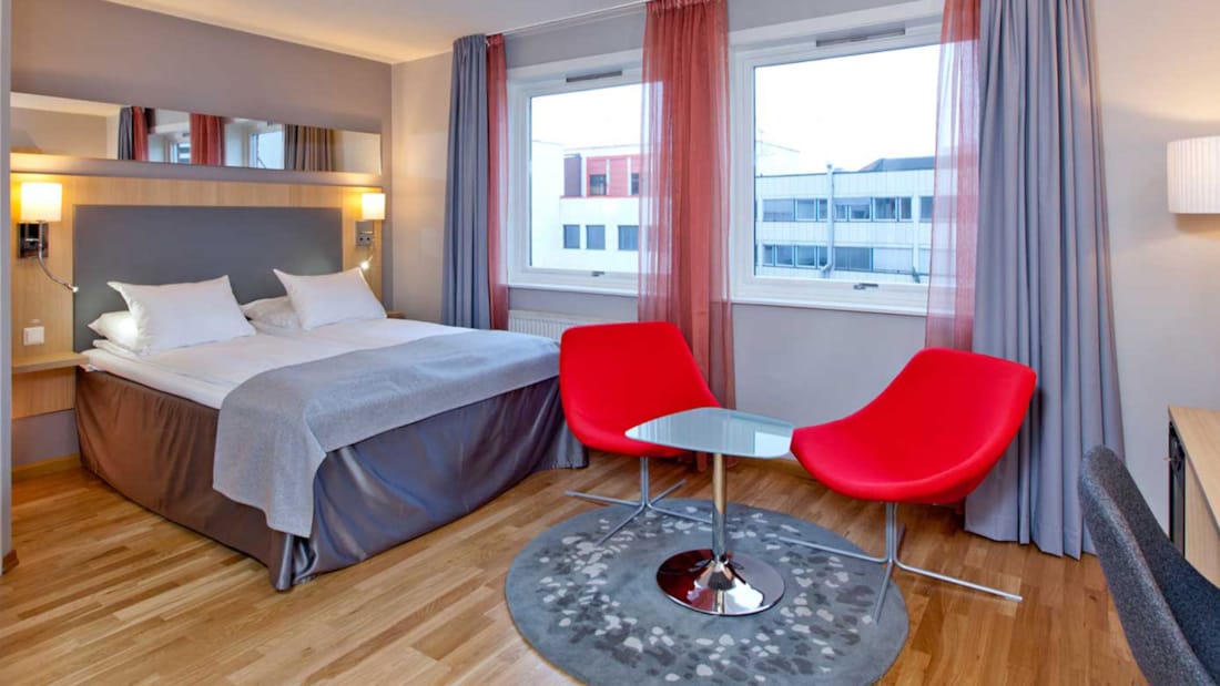 Bett im Familienzimmer im Thon Hotel Lillestrøm