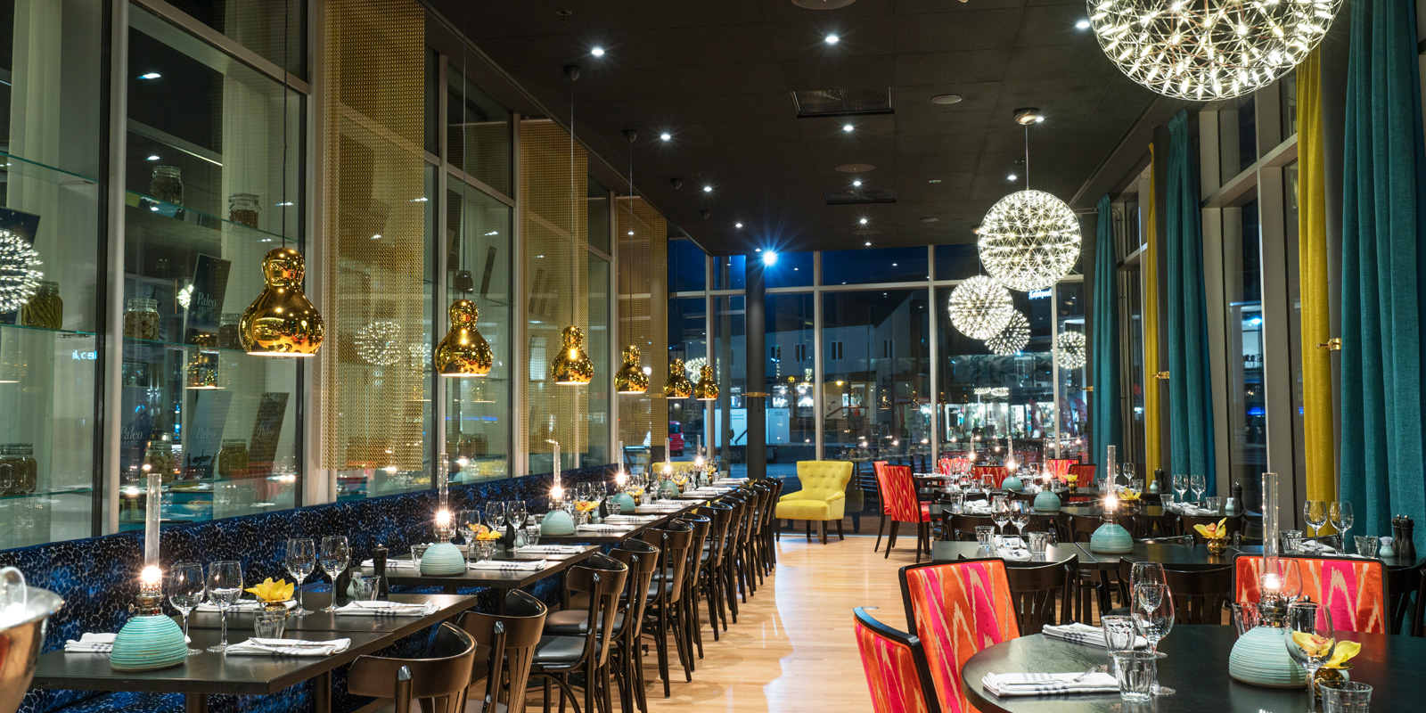 Innenansicht im Restaurant Paleo Arctic im Thon Hotel Lofoten.