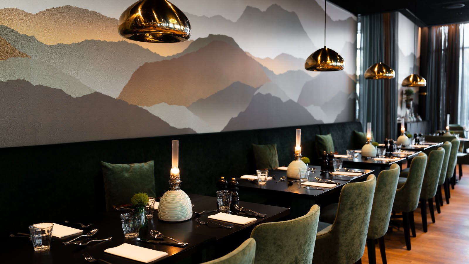 bilde som viser interiør i restaurant