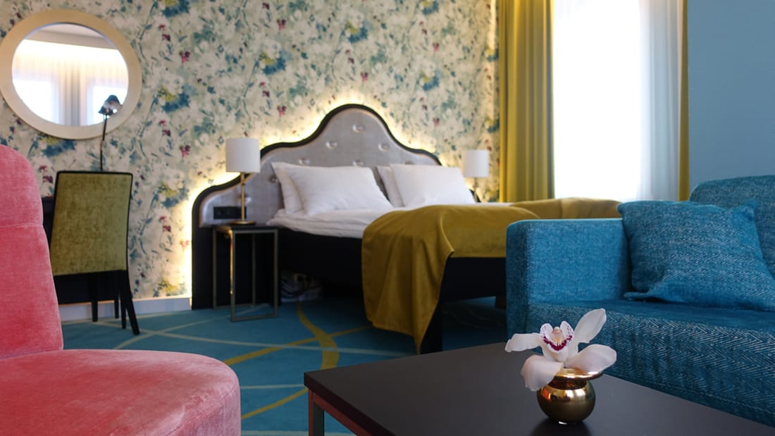 Bett im Familienzimmer im Thon Hotel Lofoten in Svolvær