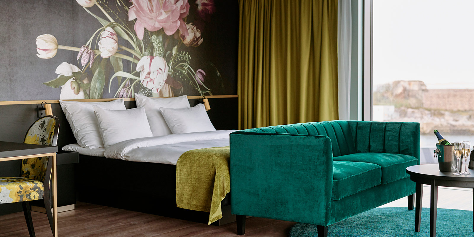 seng på suite på thon hotel svolvær