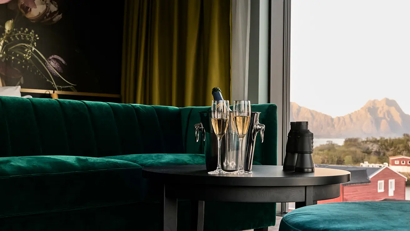 detaljer fra suite på thon hotel svolvær