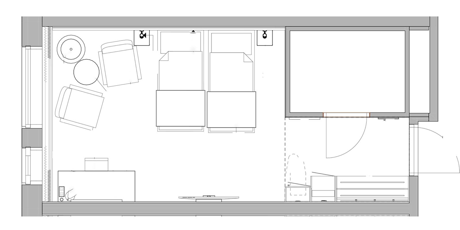 Plantegning Handikapvennlig superior rom på thon hotel svolvar