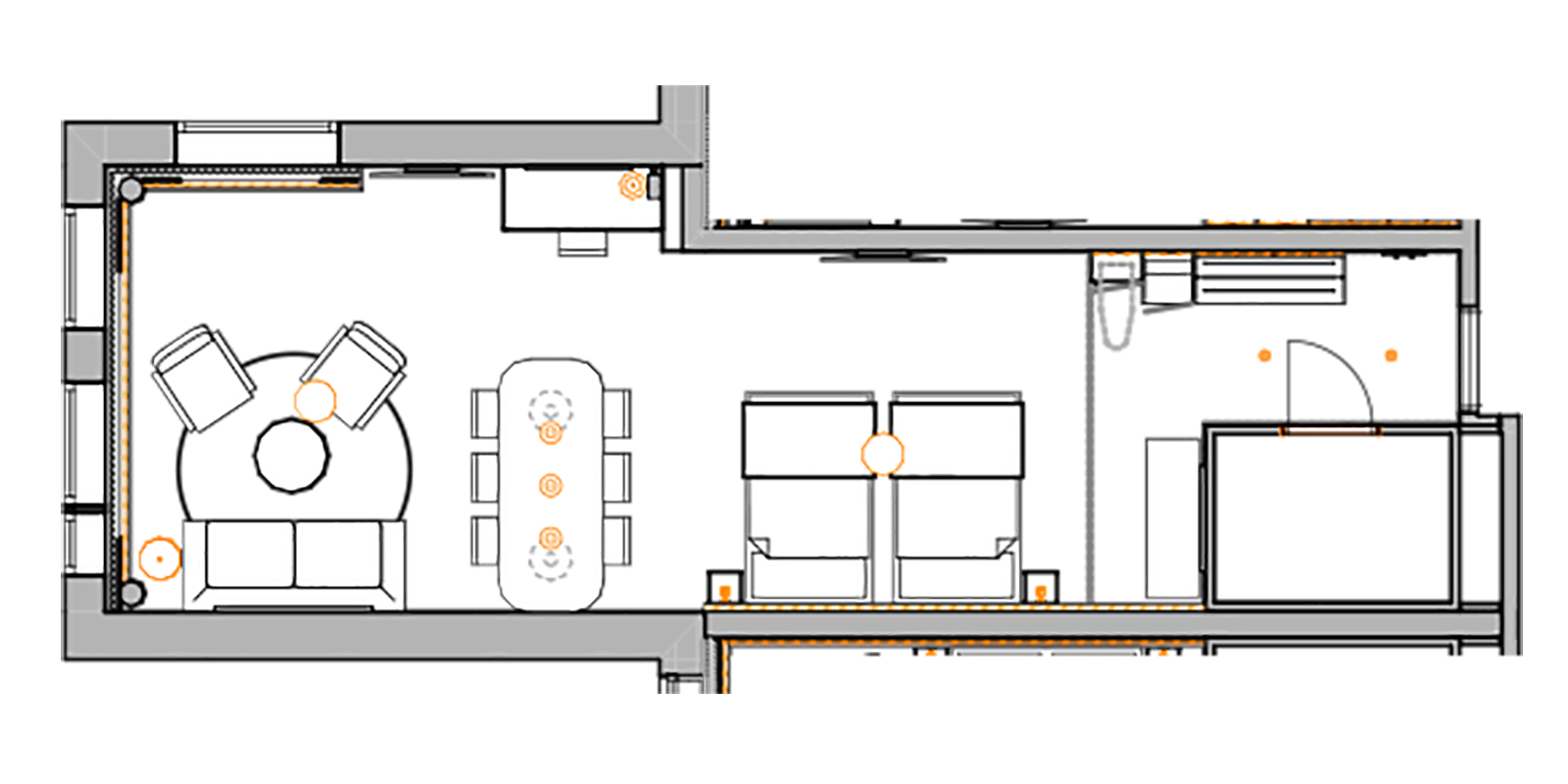 Plantegning av suite på thon hotel svolvr