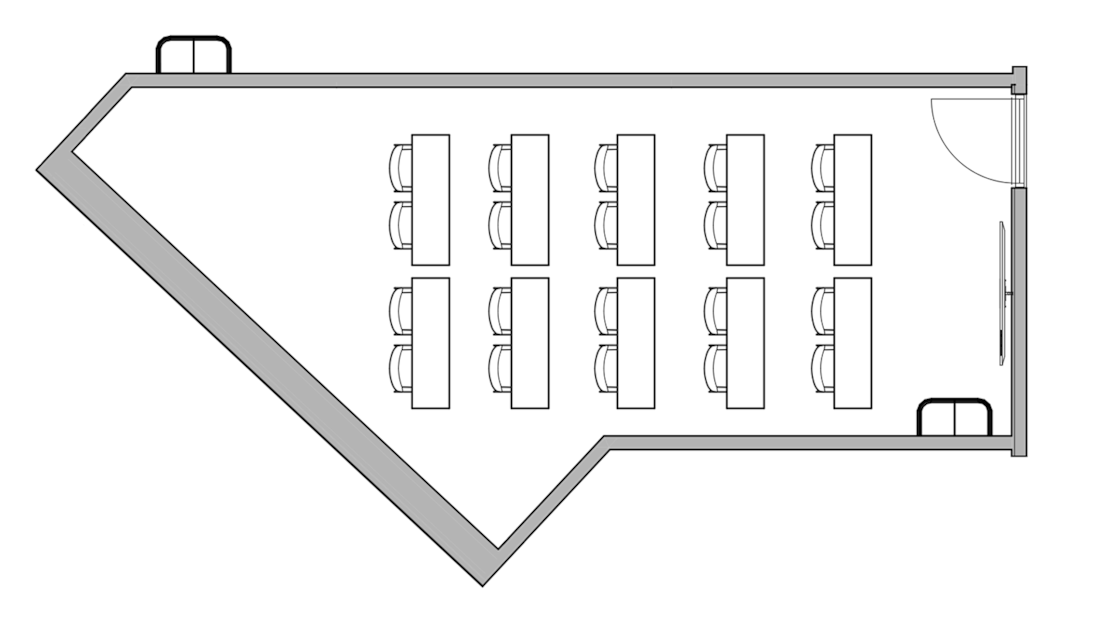 Plan des Tagungsraums "Røldal"