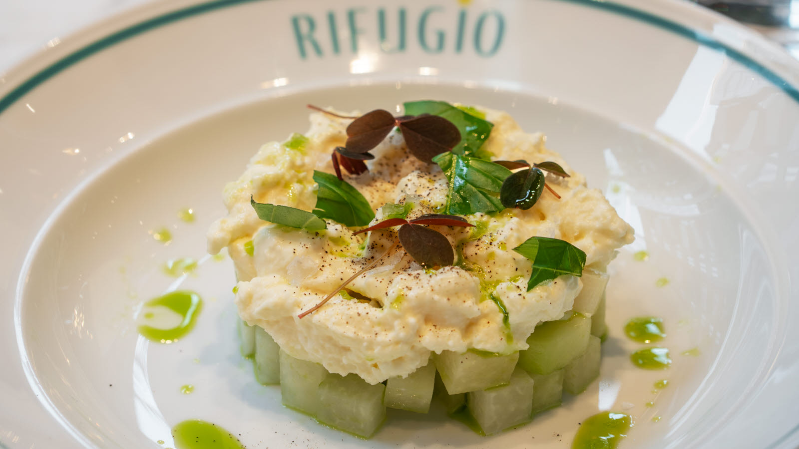 Gros plan d’un plat du restaurant Rifugio della Nonna du Thon Hotel Snø. 