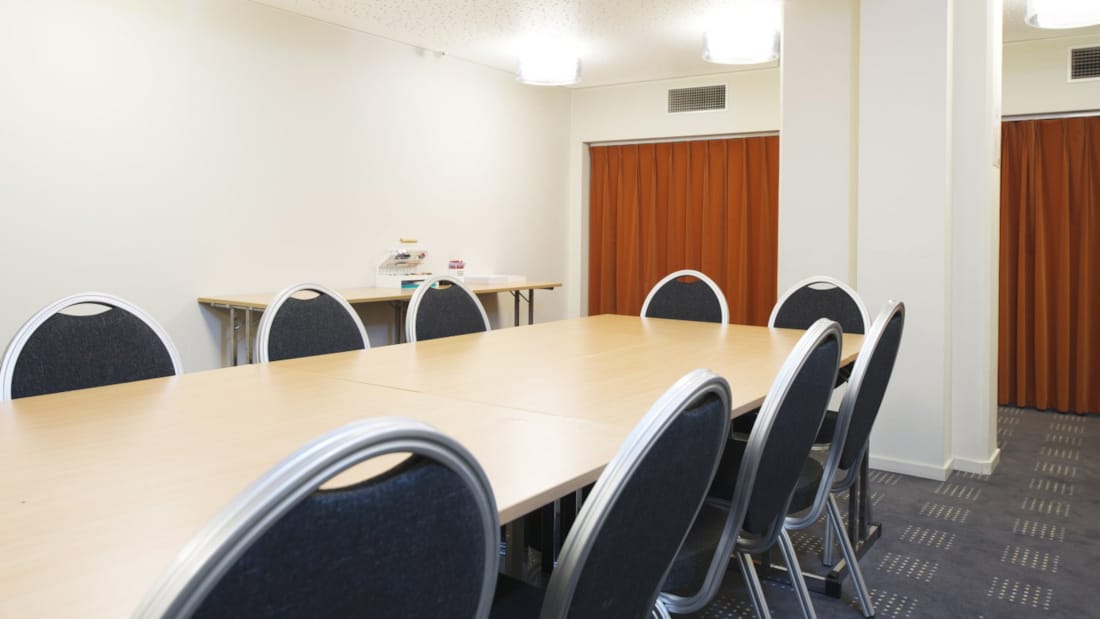 Meeting room with long table