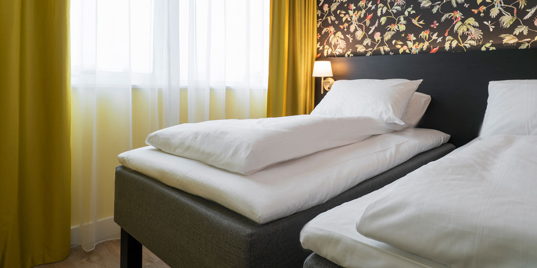 Bed in twinkamer in Thon Hotel Triaden in Lørenskog