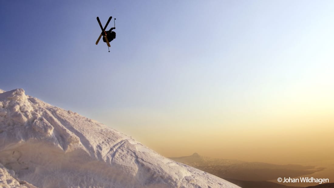 Ski shot of Narvik by Johan Wildhagen