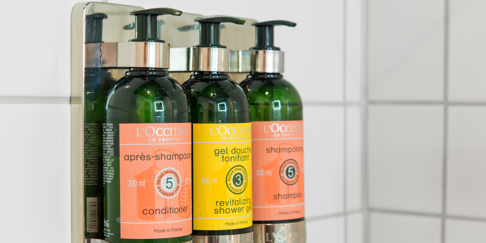 Toalettartikler til bad på hotell Bristol i Oslo