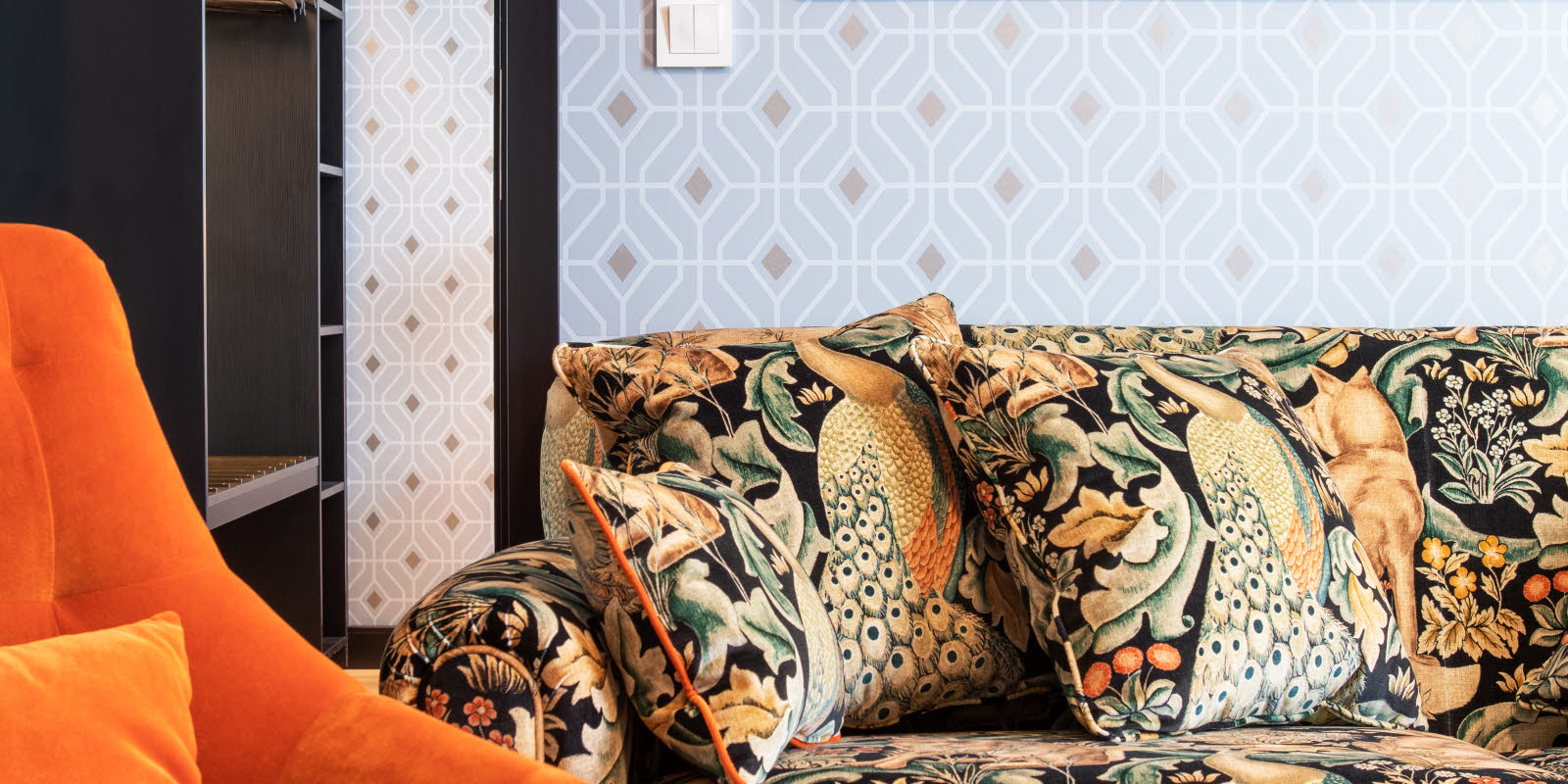 Sofa i Juniorsuite på Thon Hotel Cecil