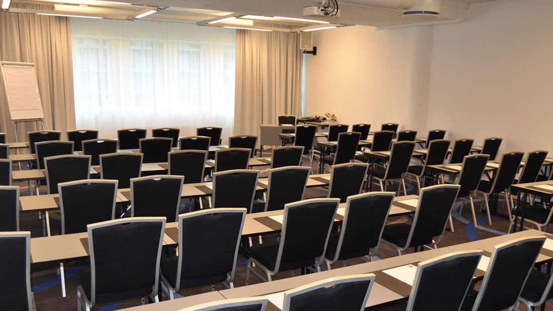 Conference room in classroom layout