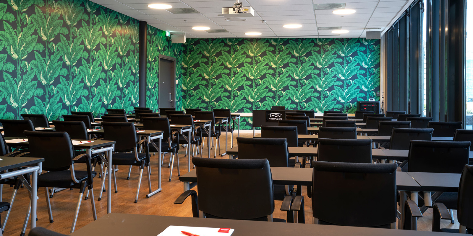 konferencelokale la boheme med klasseværelsesopsætning