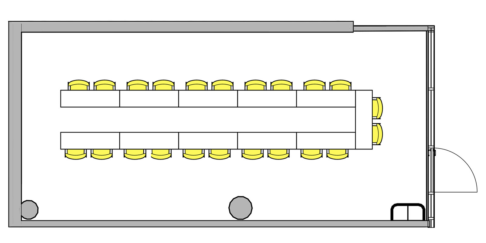 Mødelokale i hesteskoopsætning på Thon Hotel Storo