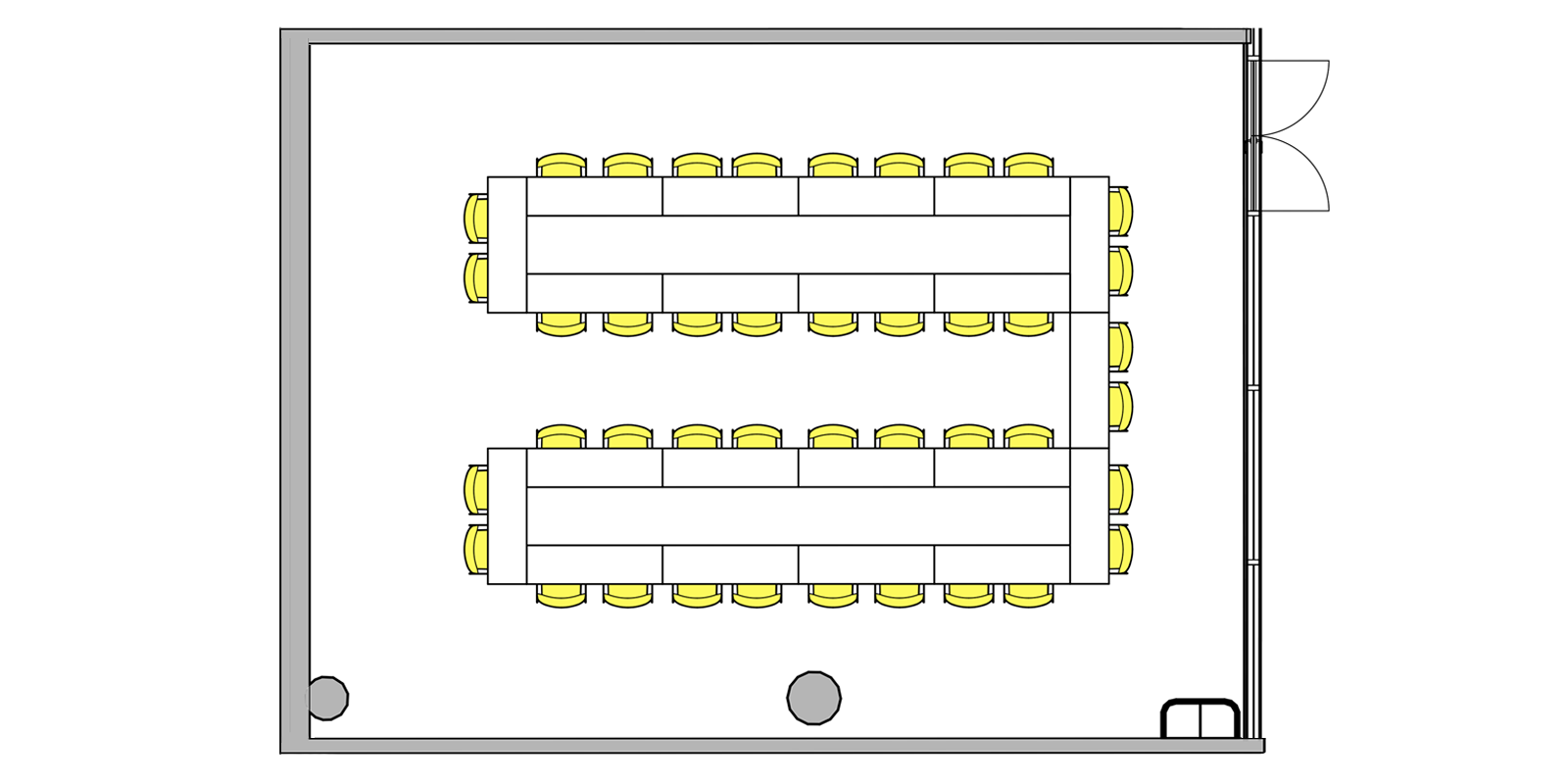Mødelokale i hesteskoopsætning på Thon Hotel Storo