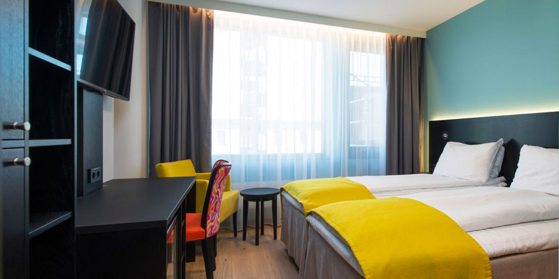 Lits dans une chambre twin de Thon Hotel Vika Atrium à Oslo