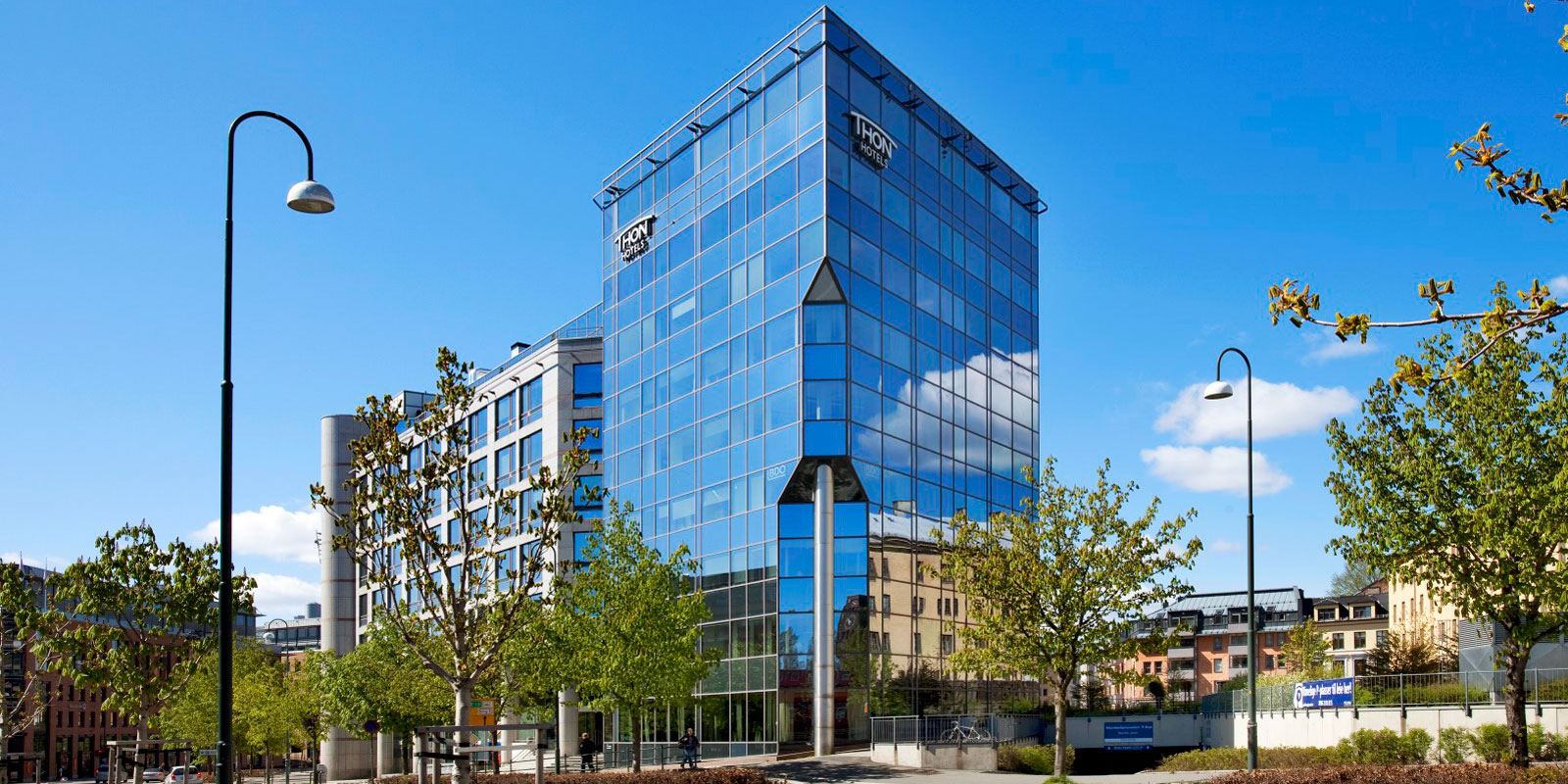 Thon Hotel Vika Atrium fasad skyskrapor