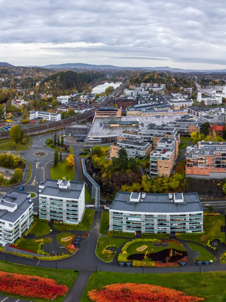 Oversigtsbillede af Sandvika set ovenfra.