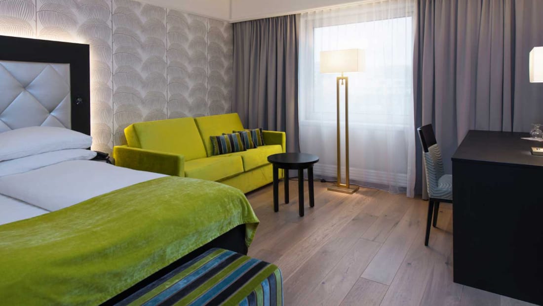 Bed in familiekamer in Thon Hotel Oslo Oslofjord in Sandvika