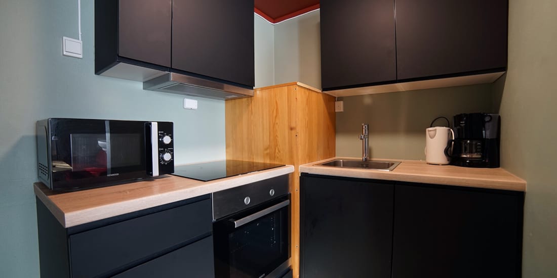3-Zimmer-Apartment im Thon Hotel Skeikampen: Gut ausgestattete Küche