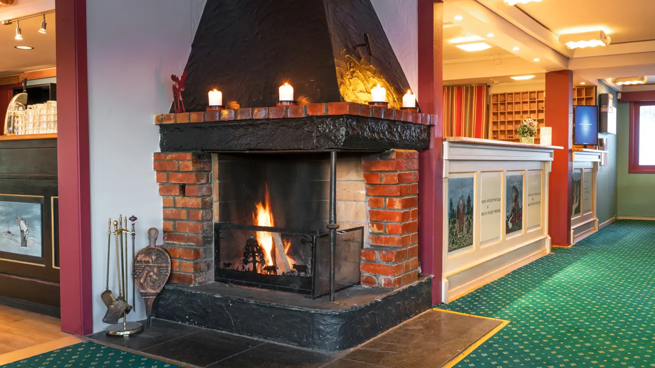 Kamin in der Austlid Fjellstue