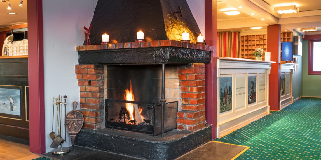 Fireplace at Austlid fjellstue