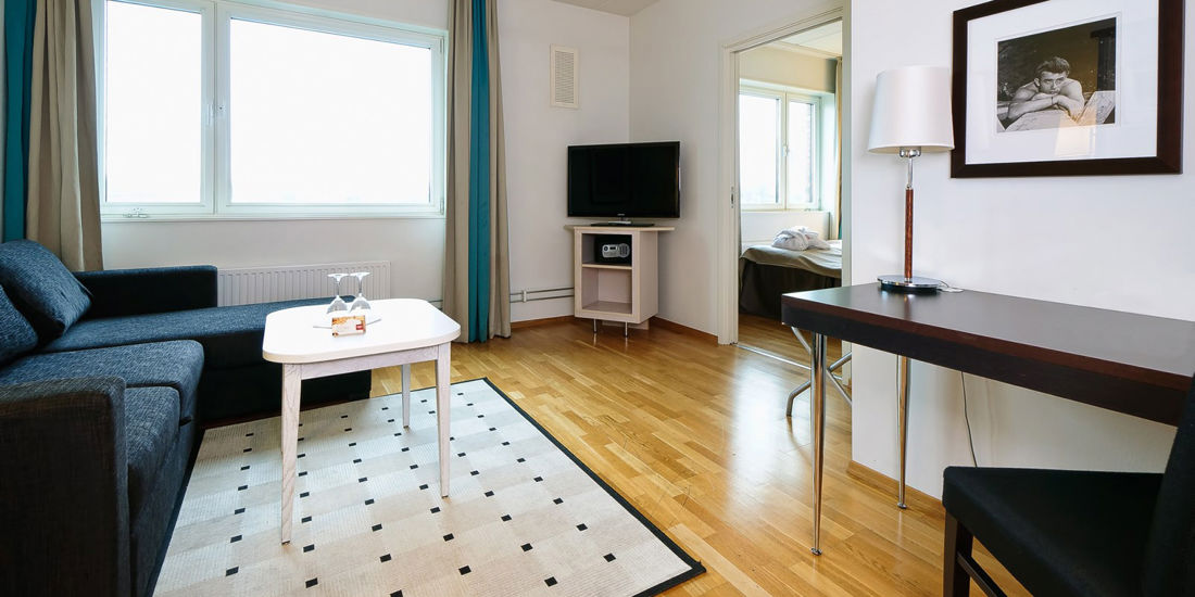 Canapé dans une chambre Business de Thon Hotel Ski