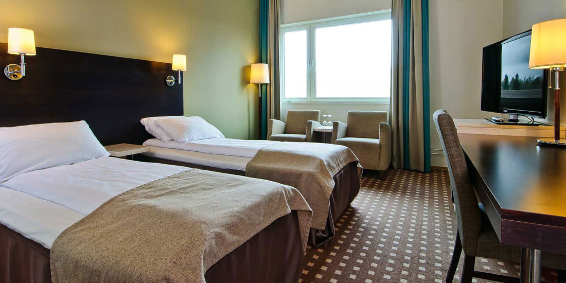 Bed in twinkamer in Thon Hotel Ski